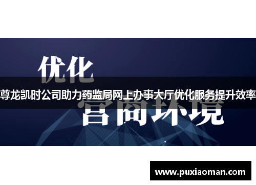 尊龙凯时公司助力药监局网上办事大厅优化服务提升效率