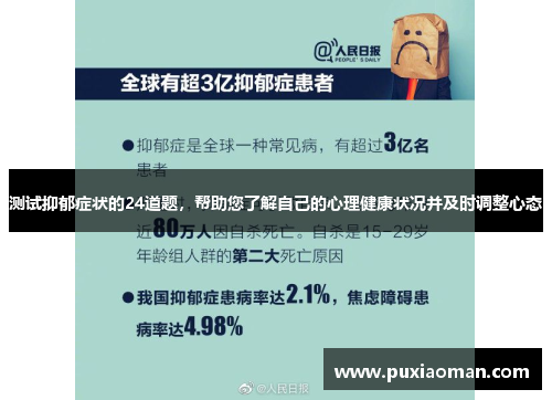 测试抑郁症状的24道题，帮助您了解自己的心理健康状况并及时调整心态