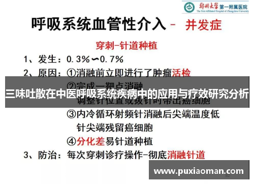 三味吐散在中医呼吸系统疾病中的应用与疗效研究分析